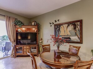Living Room with 55' HD SmartTV, Xbox 360 and DVD Library