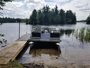Small pontoon for your spring/summer/fall enjoyment. 10HP slow but fun!!