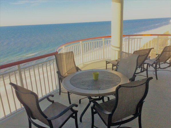 Enjoy a cup of coffee, a meal, or just relax and enjoy the view on your balcony