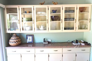 Cabinets in the nook off the kitchen.