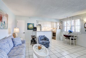 Spacious Living Room with Flat Screen TV