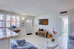 Spacious Living Room with Flat Screen TV