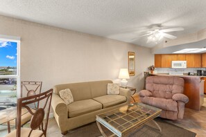 Living Room with Balcony Access