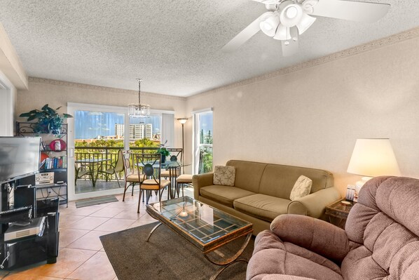 Living Room with Balcony Access