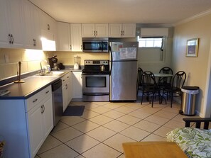 Complete kitchen  with stainless appliances.  Kitchen/ living room comb