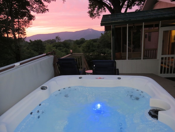 Hot Tub at sunset