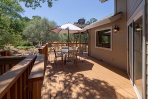 Open deck dining area