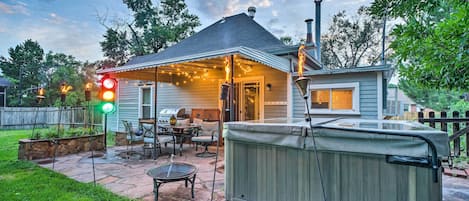 Soak up Colorado's sun from this vacation rental's back patio and hot tub!