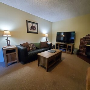 Tv and fire place
