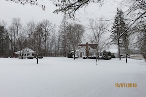 Winter view from the front lawn
