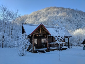 The Little Mountain Cabin in Winter Wonderland