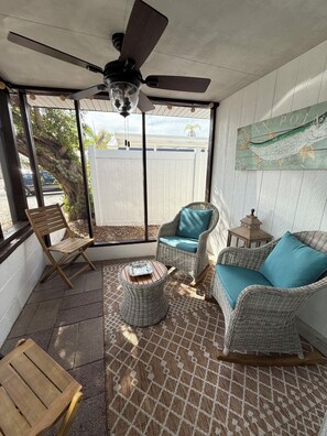 The lanai is a great place for morning coffee!