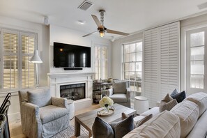 Living Room Featuring a Flat Screen TV