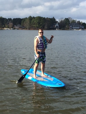 Enjoy the stand-up paddle board.   