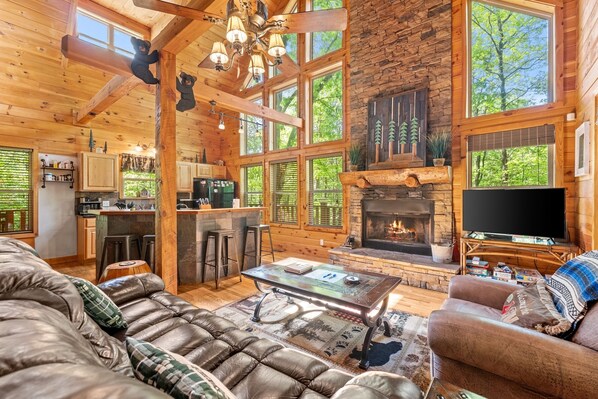 Beautiful 26 ft tall Floor to Ceiling Windows