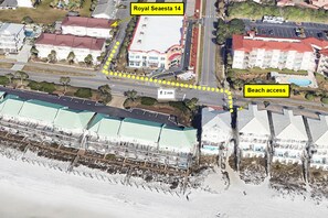Map to our Private Beach Access, located right across the street.