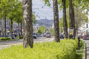 Utsikt mot landet från boendet