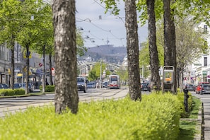 Utsikt mot landet från boendet
