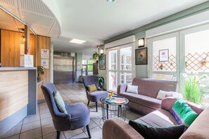 Sittområde i lobbyn