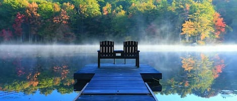 The Round House fishing dock. This photo was taken by my  wonderful guest, Tom.