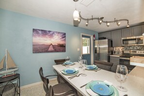 Custom lighting sets the backdrop for island living.