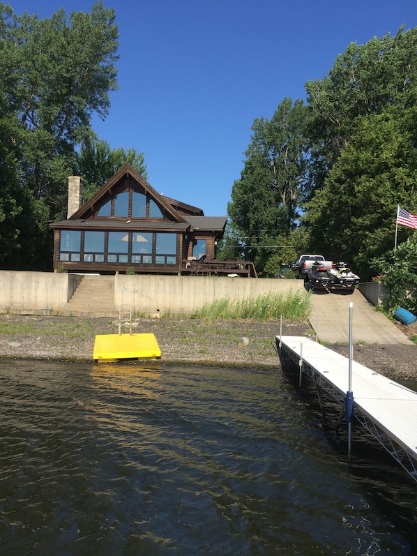 Dock and boat ramp with easy access