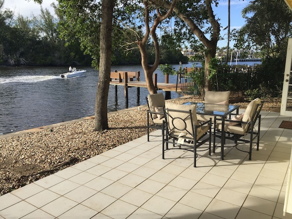 Your private waterfront patio 