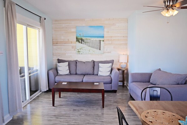 The couch pulls out to be a queen sleeper sofa