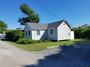 side yard with parking 