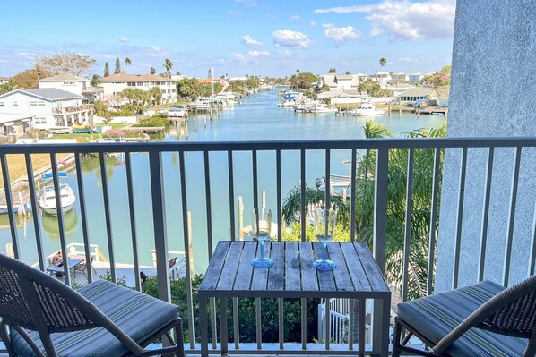 Water Facing Private Balcony with Wonderful Eastern Views of the Waterway