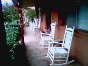 Master House front porch with rocking chairs