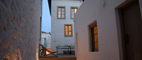 Early evening calm from inside the yard of Ecloge, Hydra island.