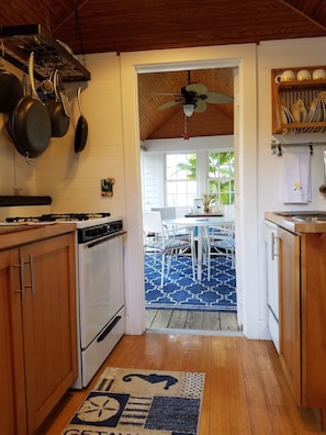 Kitchen that flows out to the covered Lanai