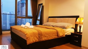 Comfortable City View Bedroom