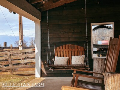 This cabin  is 1 of 3 properties to rent on the picturesque Muletown Farm.