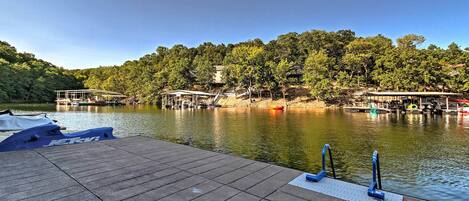 Walk down to the dock and jump right in the water!