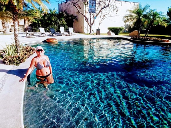 Crystal clear swimming pool