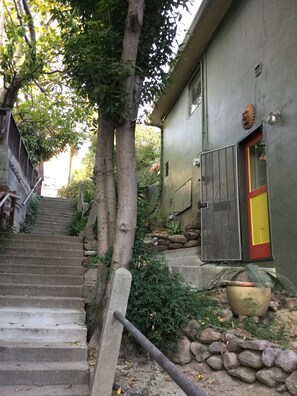 Steps to apartment entrance.