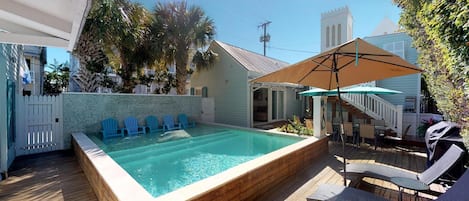 Pool Side - In the middle of the complex is a private pool.  The perfect place to relax in the Key West sun!