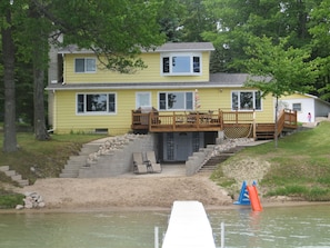 View of the front of the house from the lake