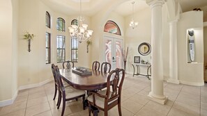 Formal dining area