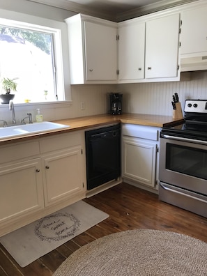 Open and spacious kitchen with lots of sunlight