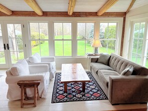 Sitting area and window room looks over the back yard.