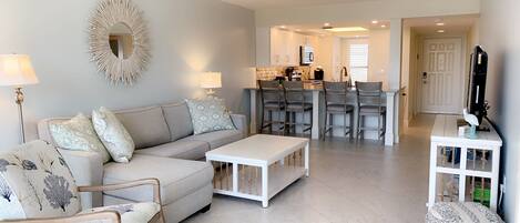 Welcome to our condo with ample living space, updated kitchen, and comfy beds!