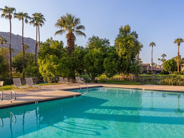 Cool off in the large pool