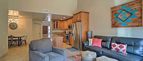 Moab Vacation Rental | 3BR | 3BA | 1,750 Sq Ft | Stairs Required