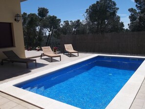 pool in the evening