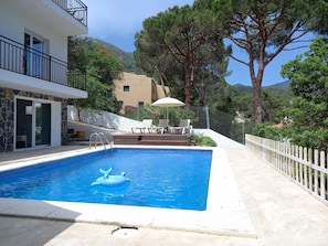 Large pool with sundeck