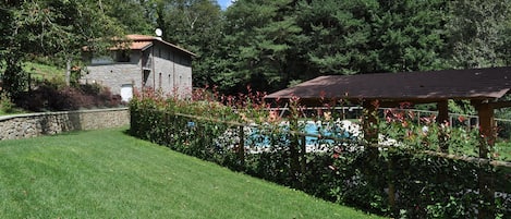 Gardens looking towards villa