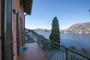 View of the lake and Como center from the property terrace